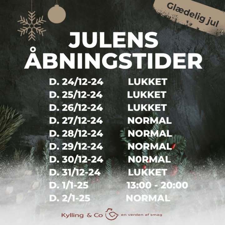 Kylling & Co Holstebro åbner dørene igen 27/12: Frisk salat efter julemad