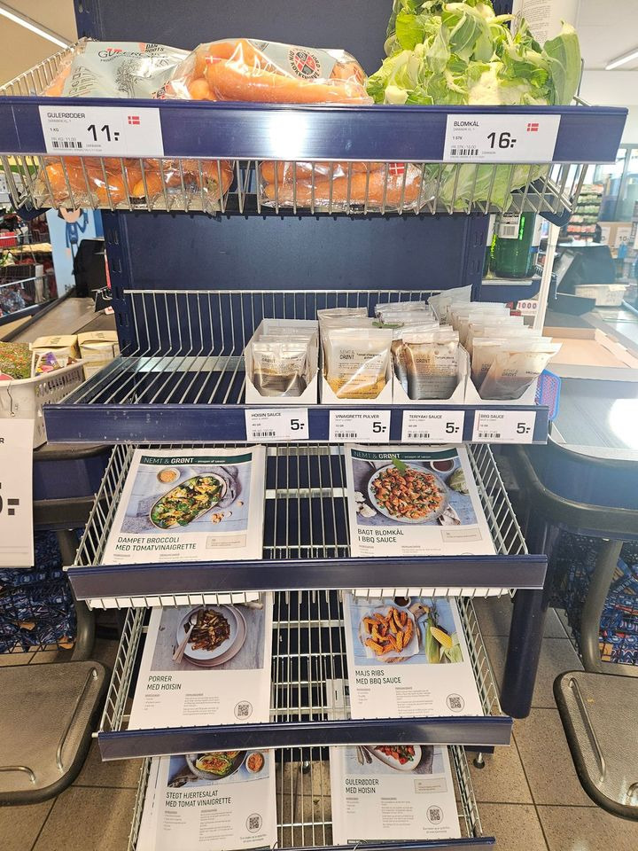 Nye opskrifter og saucer hos Rema1000 Gærumvej til din aftensmad