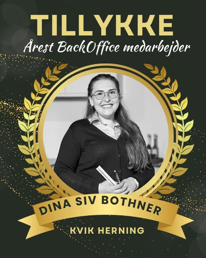 Dina fra Kvik Danmark hædret som årets BackOffice medarbejder