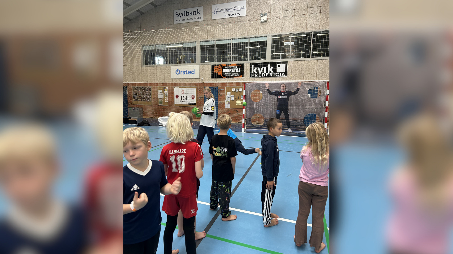 TSIF Håndbold inviterede Fjordbakkeskolens yngste elever til håndboldfest