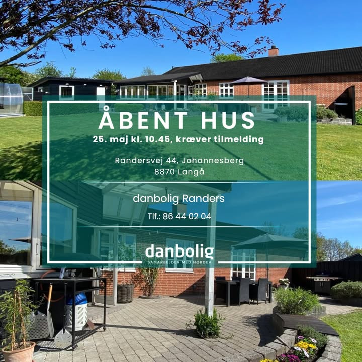 Danbolig Randers inviterer til åbent hus i indflytningsklar villa i Langå