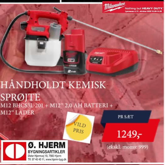 Øster Hjerm Bygningsartikler lancerer konkurrence om Milwaukee sprøjte før demodag