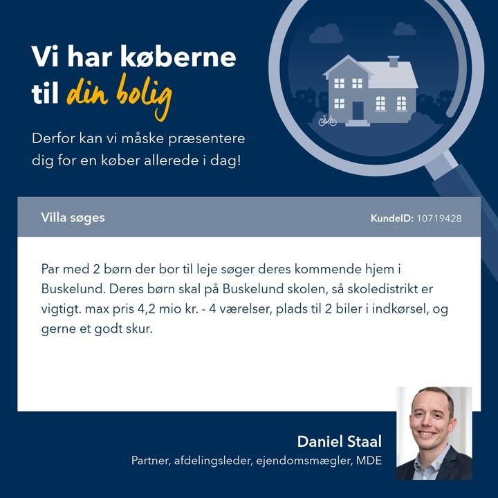 EDC Torben Larsen søger sælgere til køberkartoteket fyldt med boliginteresserede