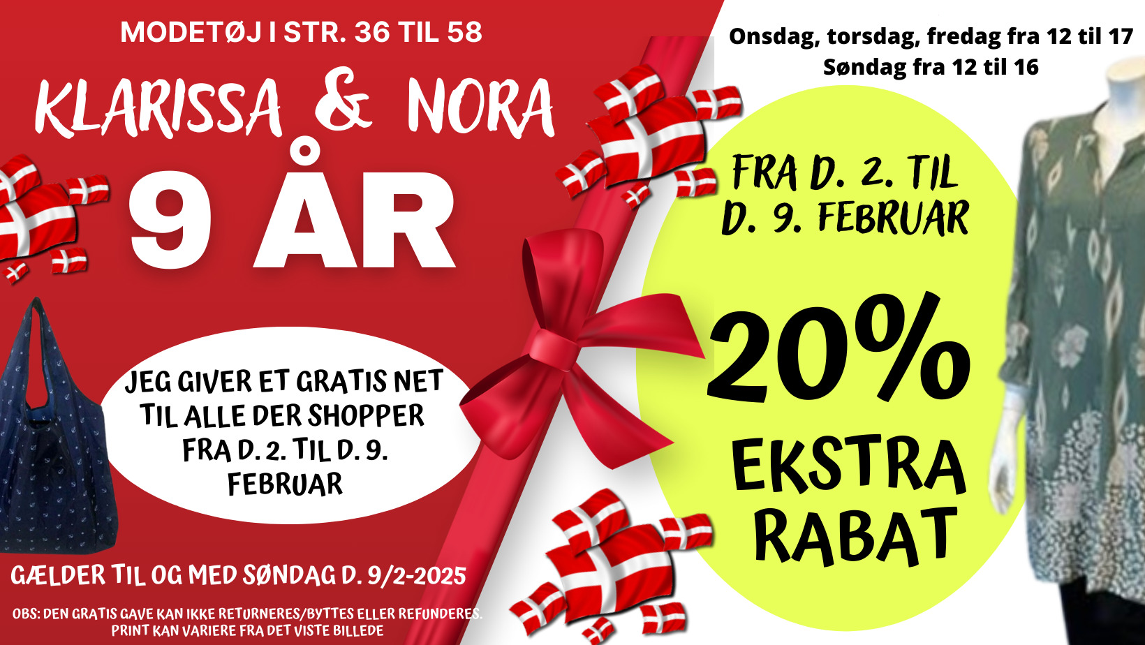 9 års jubilæum og særlige tilbud hos Klarissa & Nora