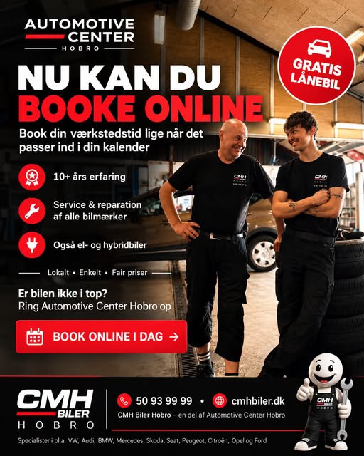 Oscar Biludlejning Hobro gør det muligt at booke værkstedstid online