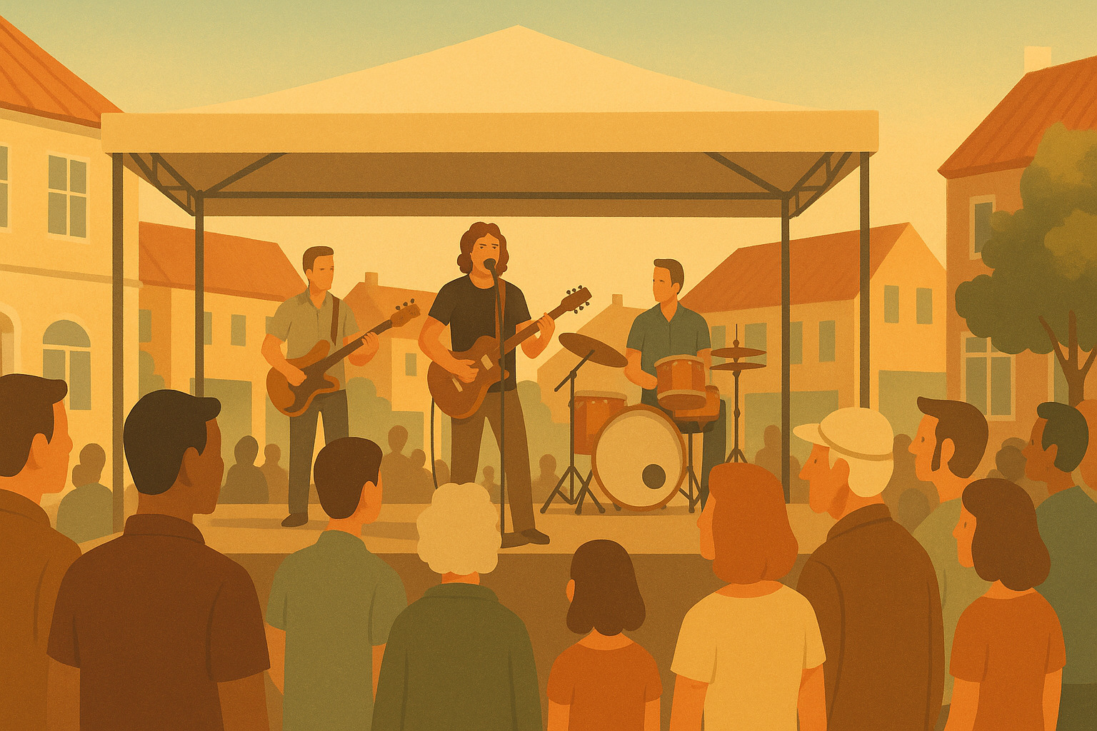 Heart Rock hylder rockens helte på Grenaa Torv