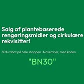 Renthynaturligvis tilbyder 30% rabat på miljøvenlige produkter i november