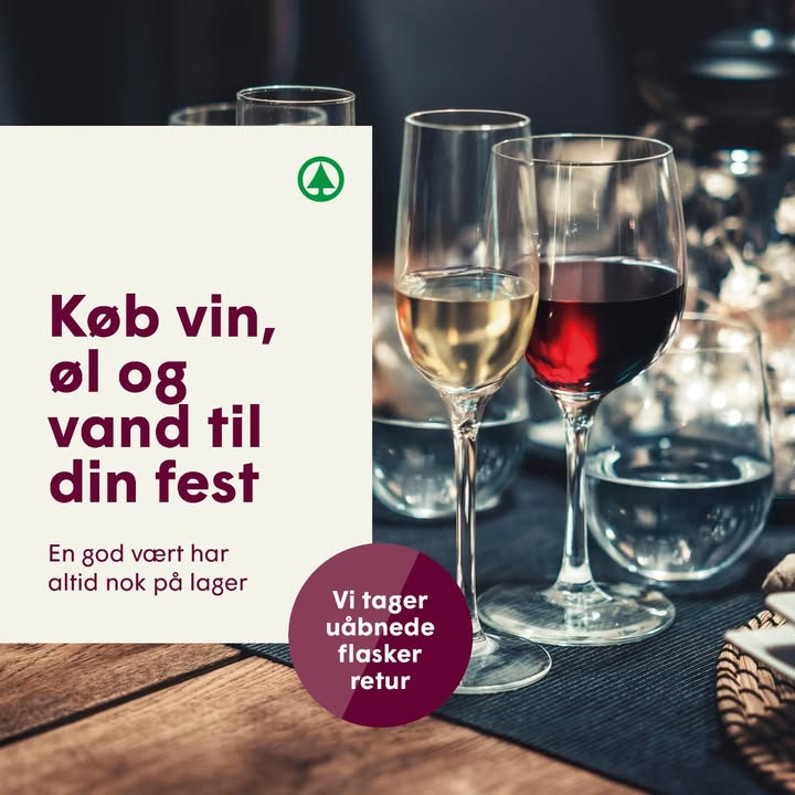 Spar Skallerup A/S tilbyder vin, øl og vand til din fest og tager uåbnede flasker retur
