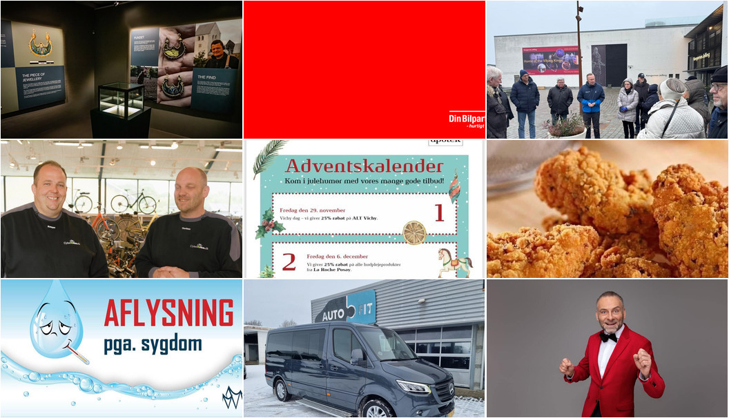 Nyt fra Ans Rejser A/S, Herning Løve Apotek, Autogaarden Herning og 7 andre