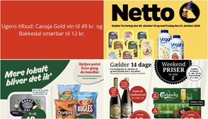 Ugens tilbud: Canaja Gold vin til 49 kr. og Bakkedal smørbar til 12 kr.