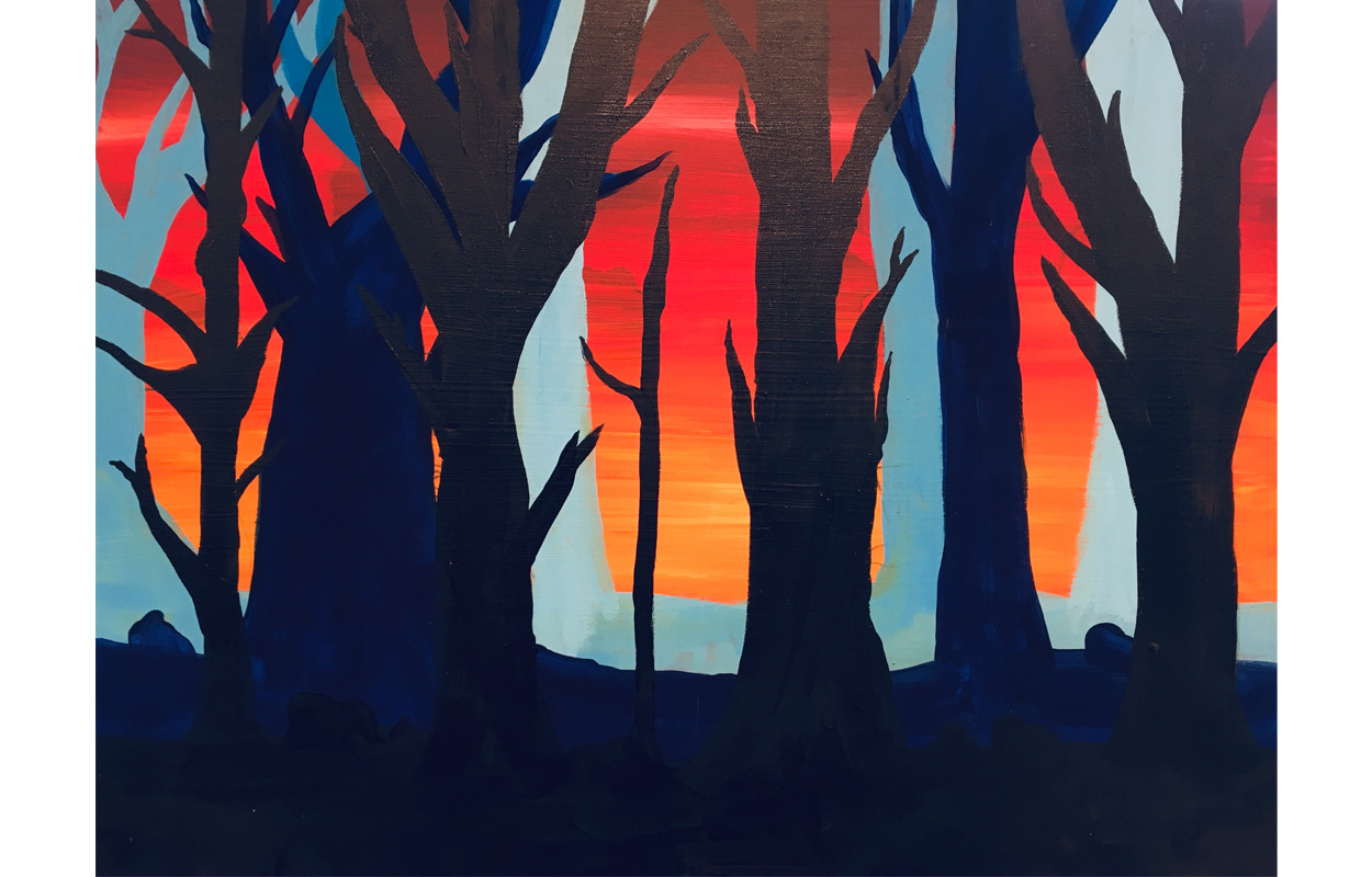 Aftenskumring i skoven