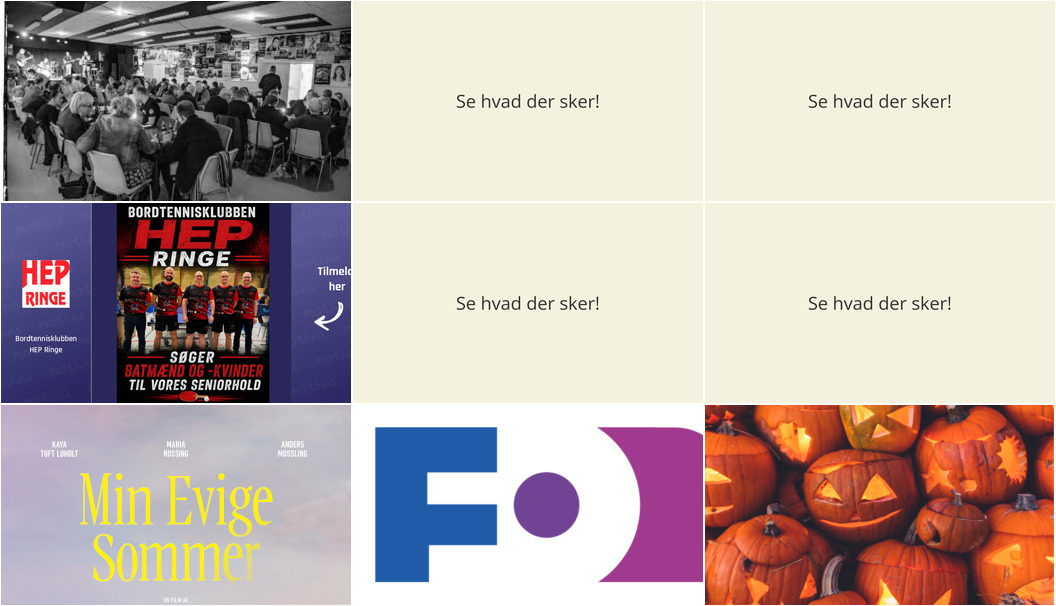 Oplev Folkekøkken, bordtennis og gyserstemning i Ringe i den kommende uge