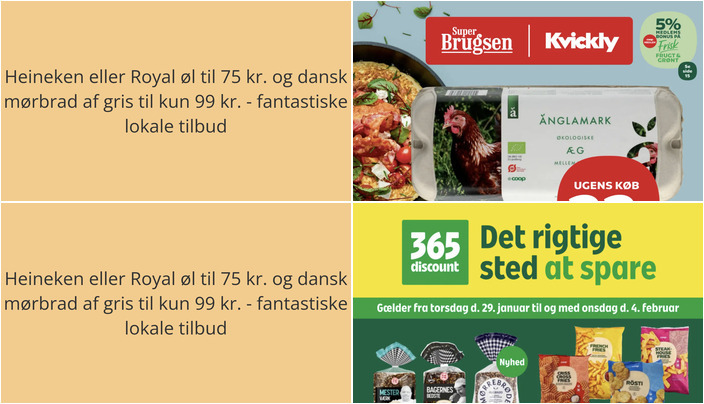 Heineken eller Royal øl til 75 kr. og dansk mørbrad af gris til kun 99 kr. - fantastiske lokale tilbud