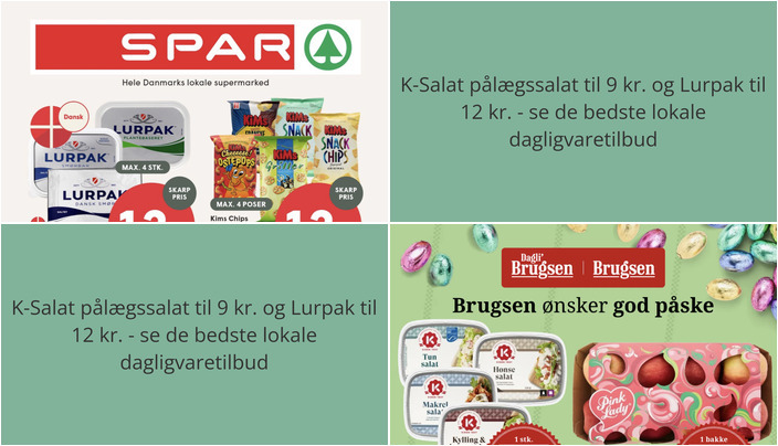 K-Salat pålægssalat til 9 kr. og Lurpak til 12 kr. - se de bedste lokale dagligvaretilbud