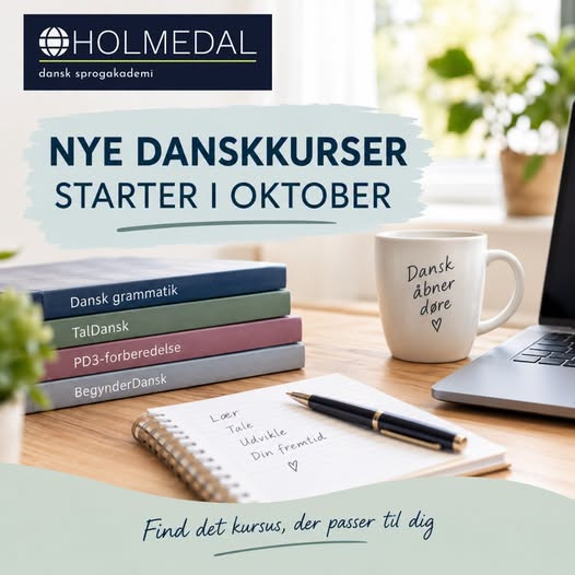 HOLMEDAL dansk sprogakademi starter nye danskkurser i oktober