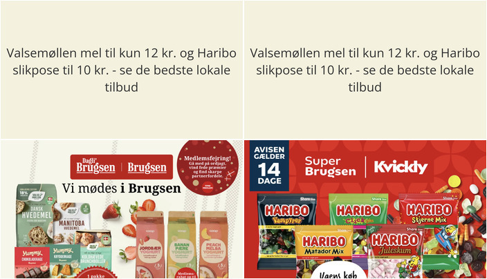 Valsemøllen mel til kun 12 kr. og Haribo slikpose til 10 kr. - se de bedste lokale tilbud