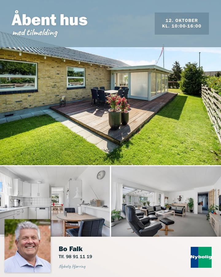 Nybolig Hjørring v/Morten Hove inviterer til åbent hus med familievenlig bolig i Hjørring