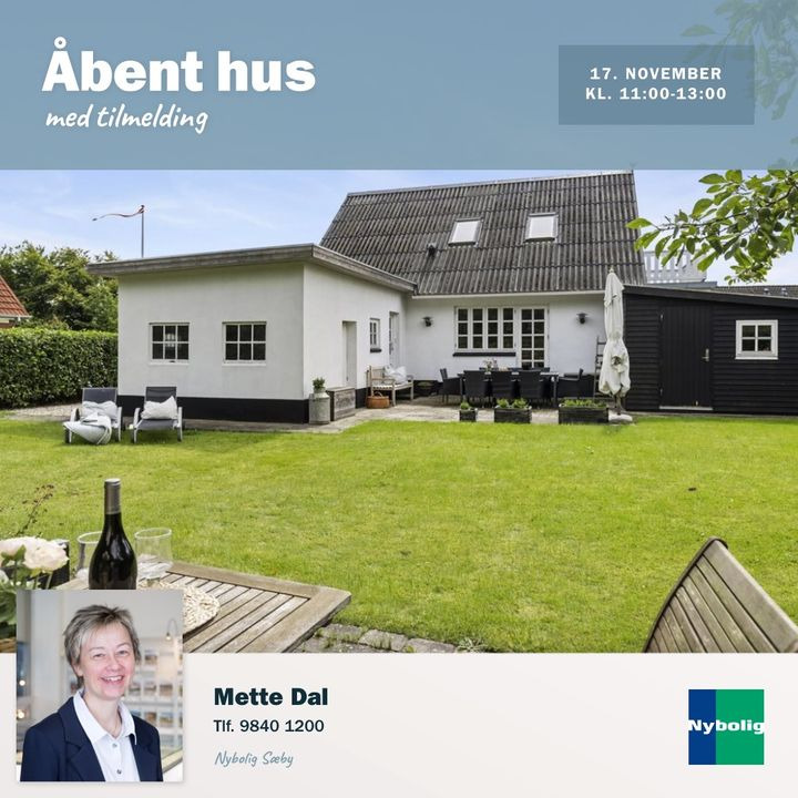 Oplev naturens charme til åbent hus hos Nybolig Sæby A/S på Åhavevej 24