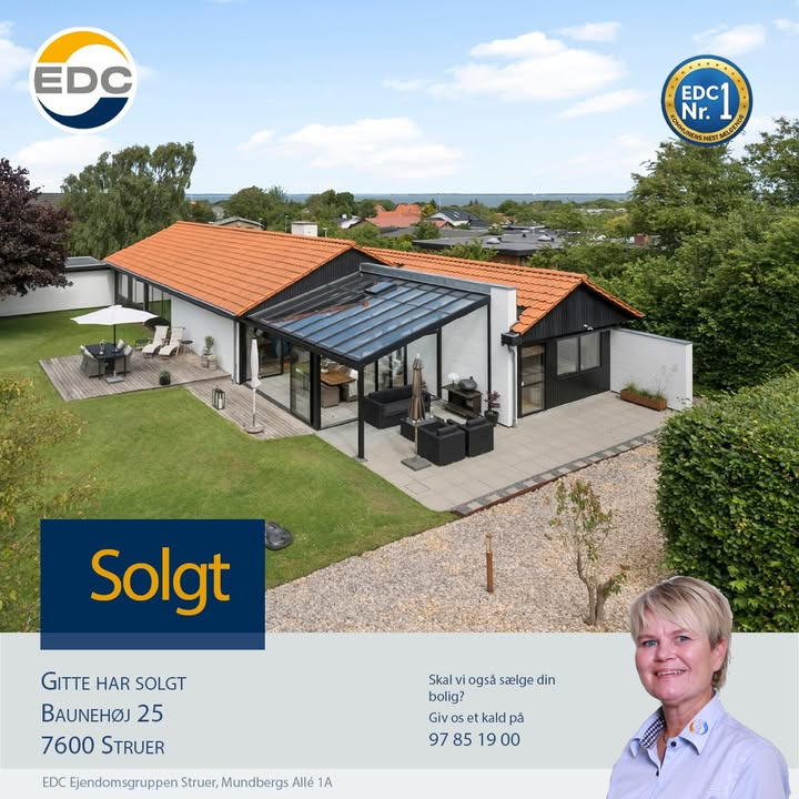 EDC Ejendomsgruppen Struer fejrer salg af Baunehøj 25