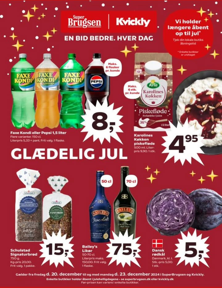 Julen er klar i SuperBrugsen Dronninglund med skarpe priser på julevarer