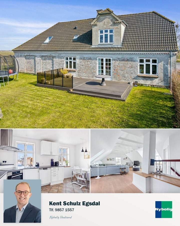 Nybolig Hadsund præsenterer moderne landejendom med hestefaciliteter