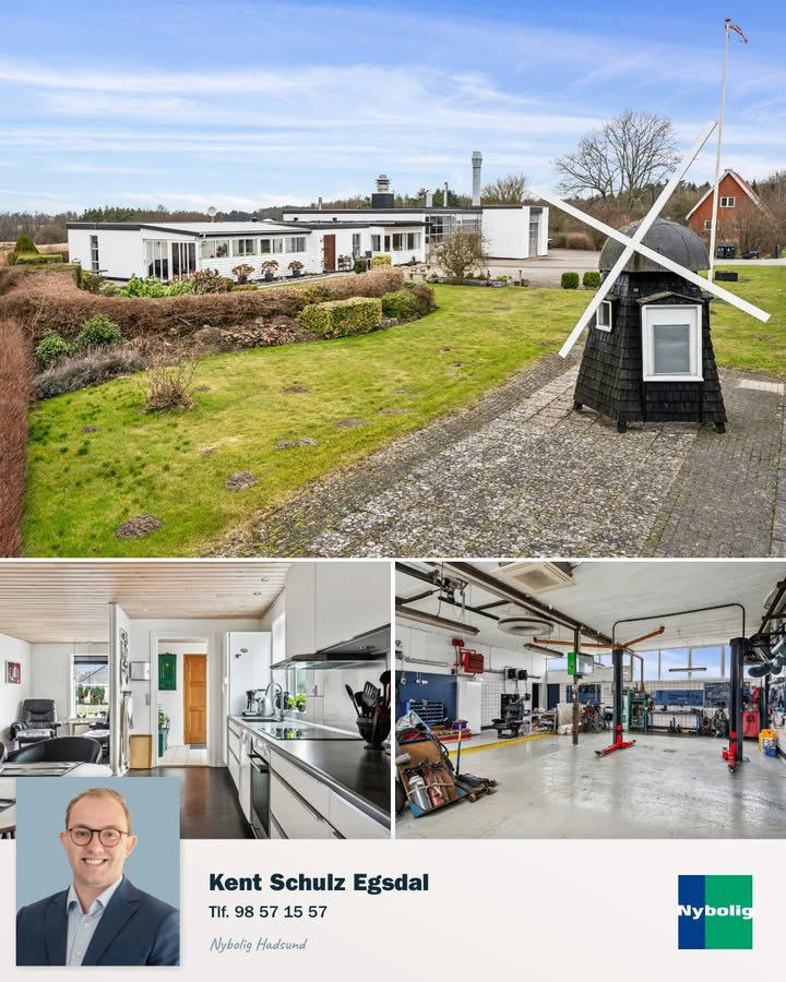 Unik blandet bolig- og erhvervsejendom i Havndal fra Nybolig Hadsund