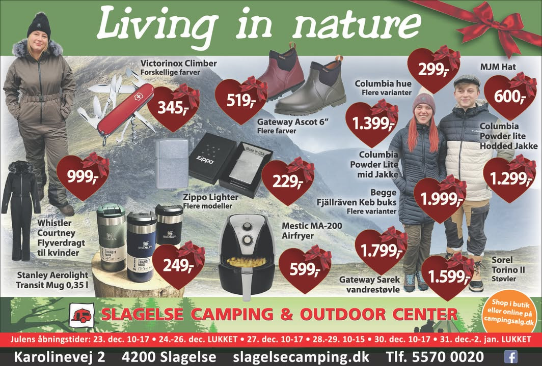Slagelse Camping og Outdoor Center klar med julegaveidéer til pakkerne under træet