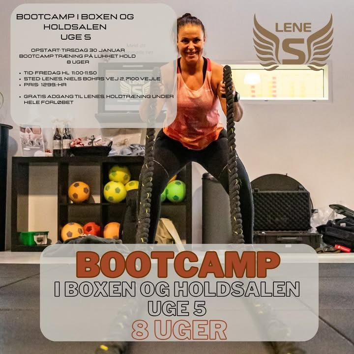 LeneS annoncerer ny fredags bootcamp i uge 5 med fokus på fællesskab og personlig træning