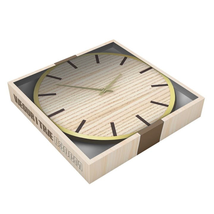 Tilbud på vægur i træ hos Min Købmand Øster Bjerregrav til kun 79,95 kr. 