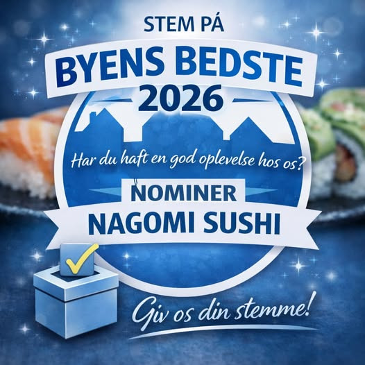 Nagomi Sushi opfordrer til nominering til Byens Bedste 2026 i Randers