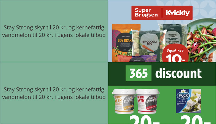 Stay Strong skyr til 20 kr. og kernefattig vandmelon til 20 kr. i ugens lokale tilbud