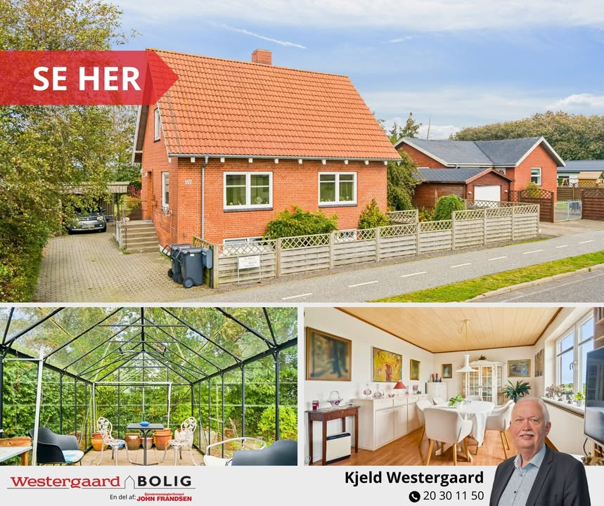 Westergaard Bolig tilbyder charmerende rødstensvilla i Klæstrup