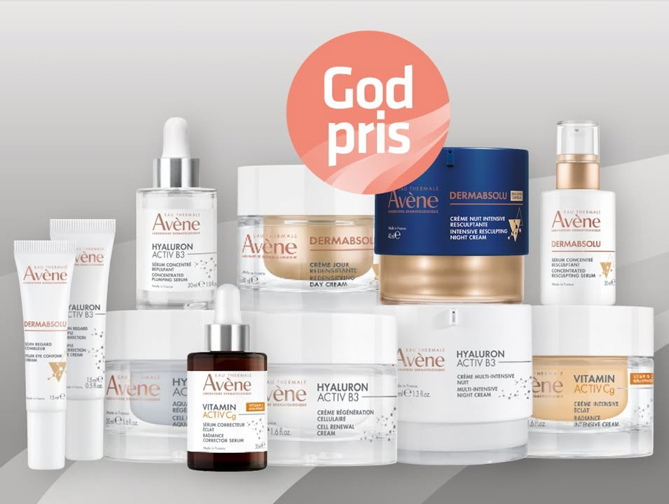 Vejlby Apotek tilbyder gode priser på Avene hudplejeserie hele måneden