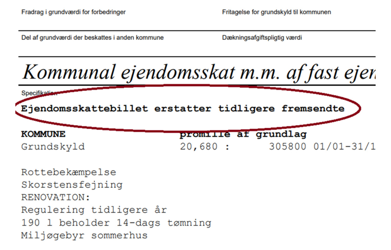 Fejl i flere ejendomsskattebilletter: Vær opmærksom på, om du modtager en rettet opkrævning for 2023