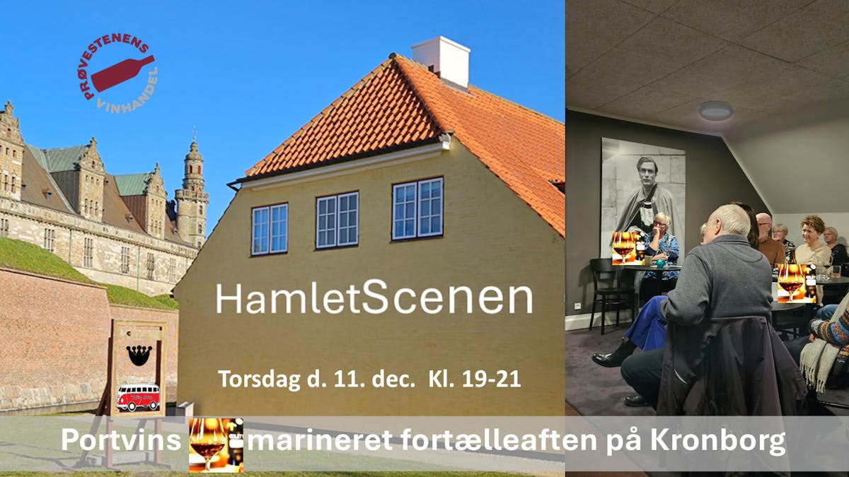 Oplev en aften med fortællinger og portvin på Hamlet Scenen