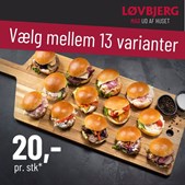 Løvbjerg Frederikshavn: forkæl gæsterne med vores lækre sliders i 13 varianter