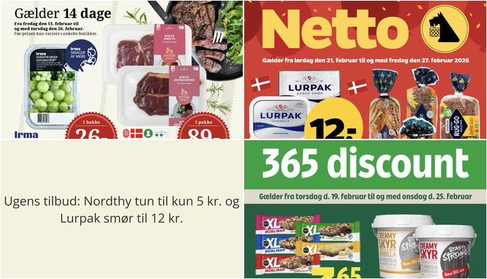 Ugens tilbud: Nordthy tun til kun 5 kr. og Lurpak smør til 12 kr.