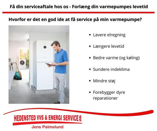 Hedensted VVS Service forklarer fordelene ved varmepumpeservice
