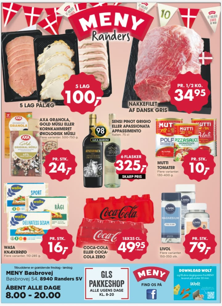 Meny Randers: Begrænsede tilbud gældende indtil lørdag den 11/10-25