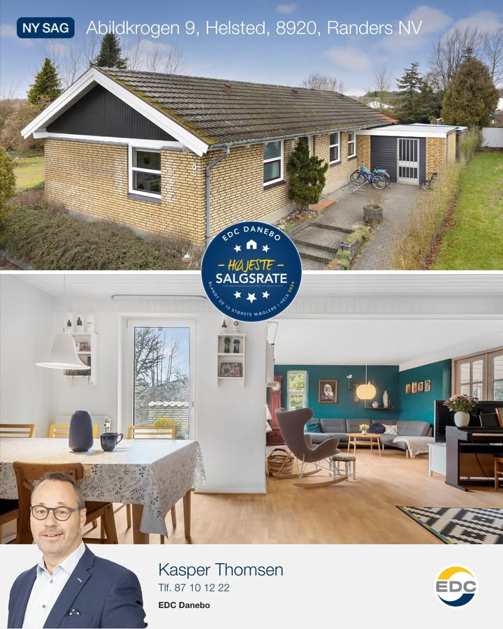 EDC DANEBO fremhæver velholdt 1-plansvilla i Helsted