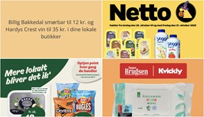 Billig Bakkedal smørbar til 12 kr. og Hardys Crest vin til 35 kr. i dine lokale butikker