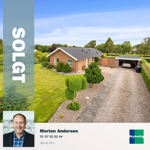 Nybolig Skive I/S fejrer salg af bolig på Iver Krabbes Vej i Roslev