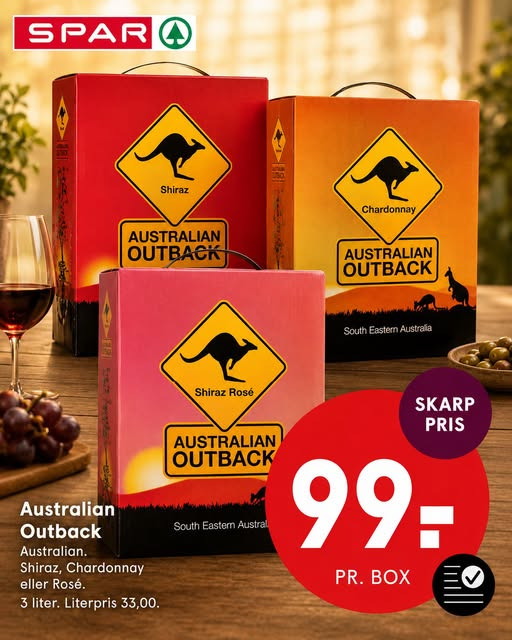 SPAR Visse har australske vine til 99 kr. pr. box