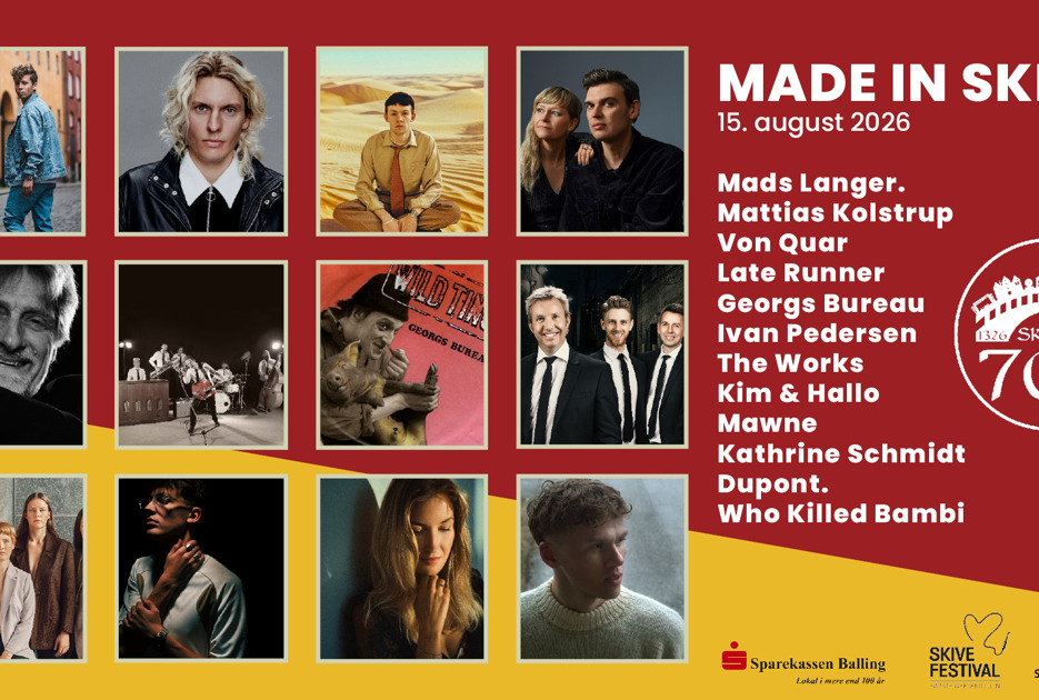 Skive fejrer 700-års jubilæum med stor musikfestival og 12 lokale navne i Resenlunds Have