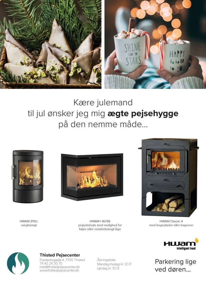 Ægte pejsehygge til jul hos Thisted Pejsecenter