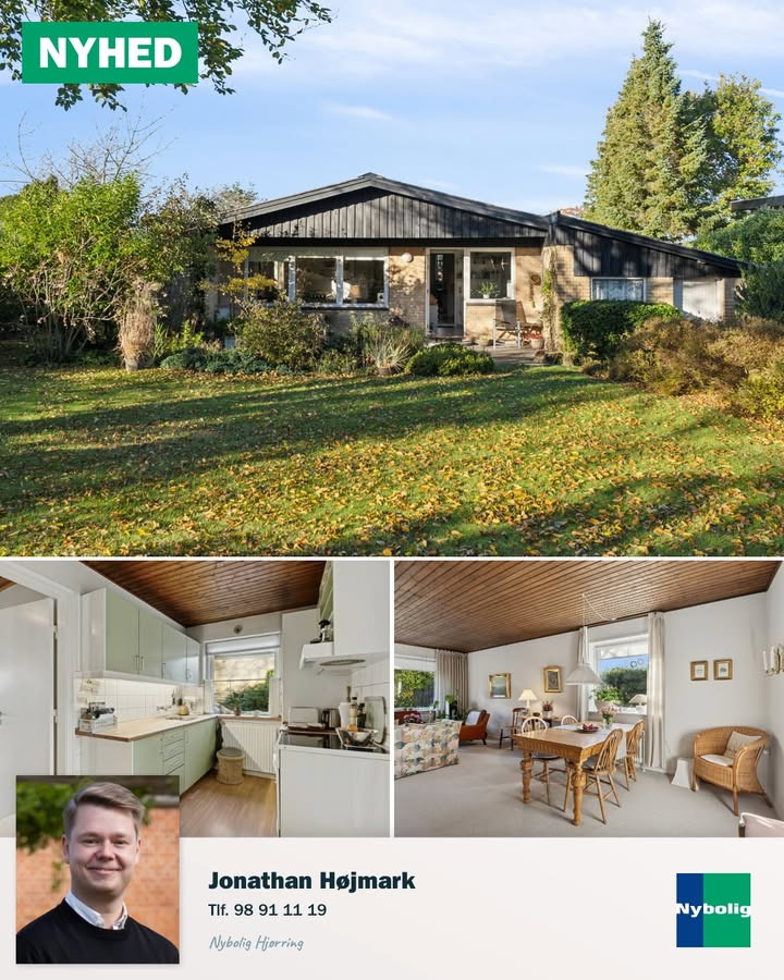 Charmerende 60'er villa med udsigt over Hjørring Bjerge til salg hos Nybolig Hjørring v/Morten Hove