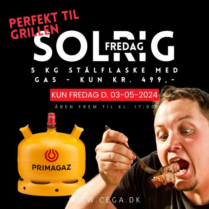 Fejr solrig fredag med Danmarks billigste gasflaske tilbud i Horsens