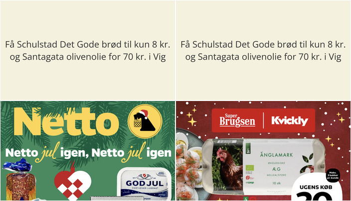 Få Schulstad Det Gode brød til kun 8 kr. og Santagata olivenolie for 70 kr. i Vig