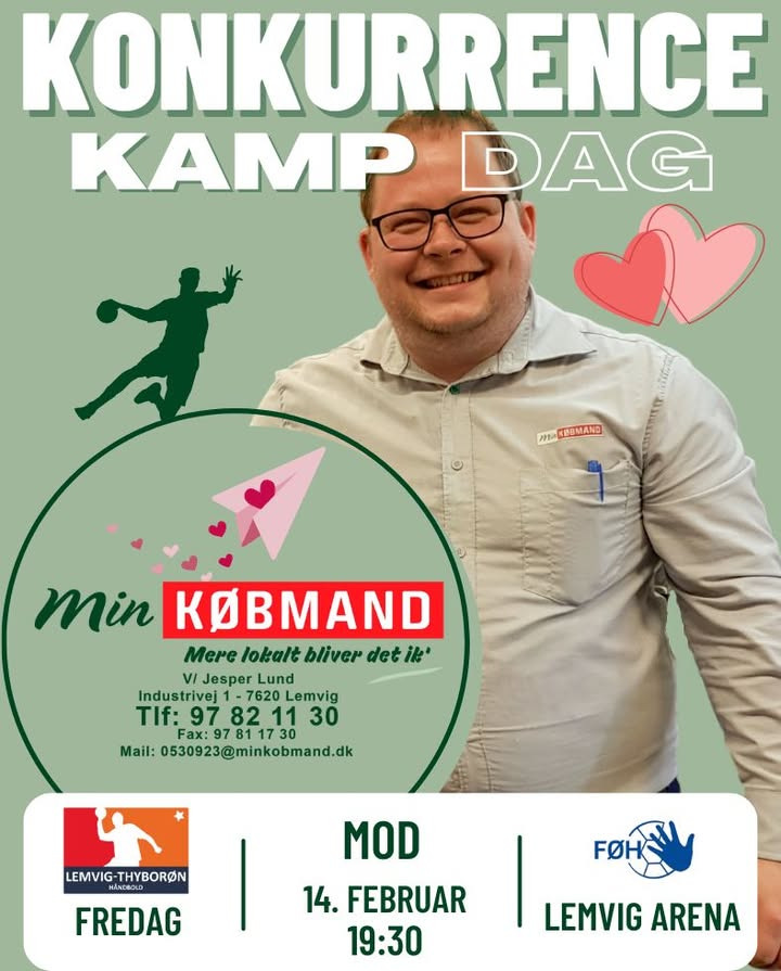 Min Købmand Lemvig inviterer til valentinsdag med håndbold og kærlighed i Jysk Energi Arena