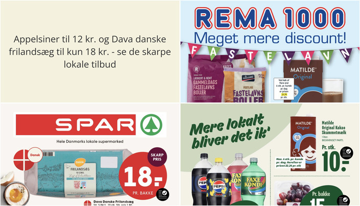 Appelsiner til 12 kr. og Dava danske frilandsæg til kun 18 kr. - se de skarpe lokale tilbud